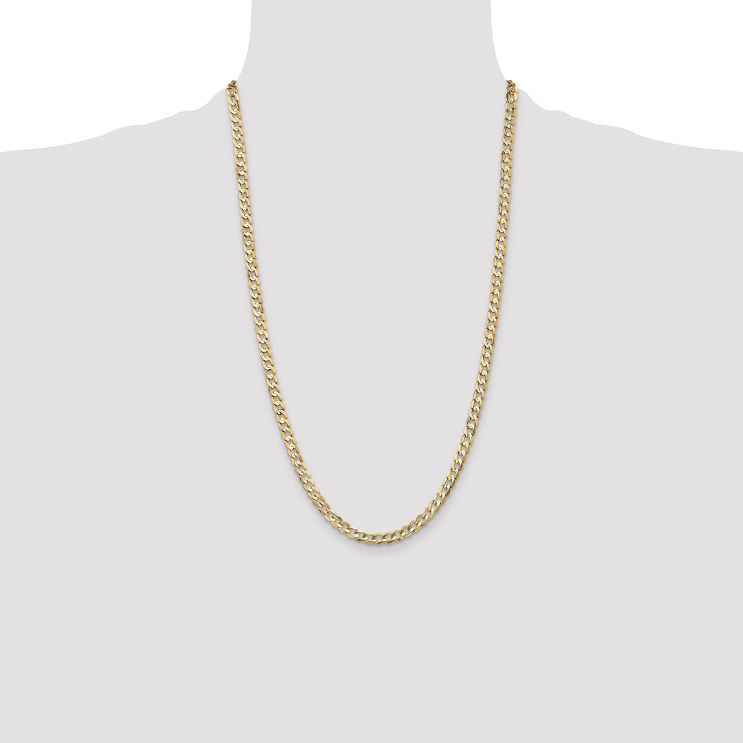 14k 4.5mm Open Concave Curb Chain