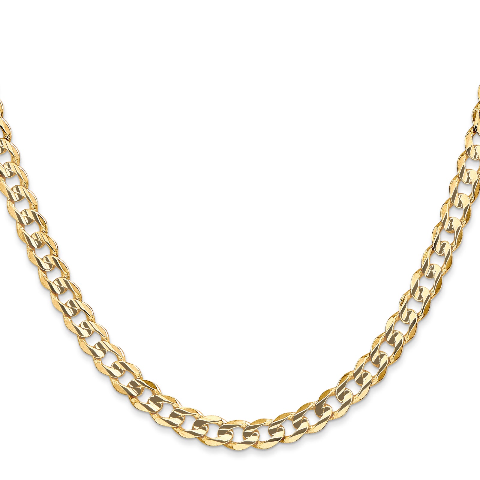 14k 5.25mm Open Concave Curb Chain