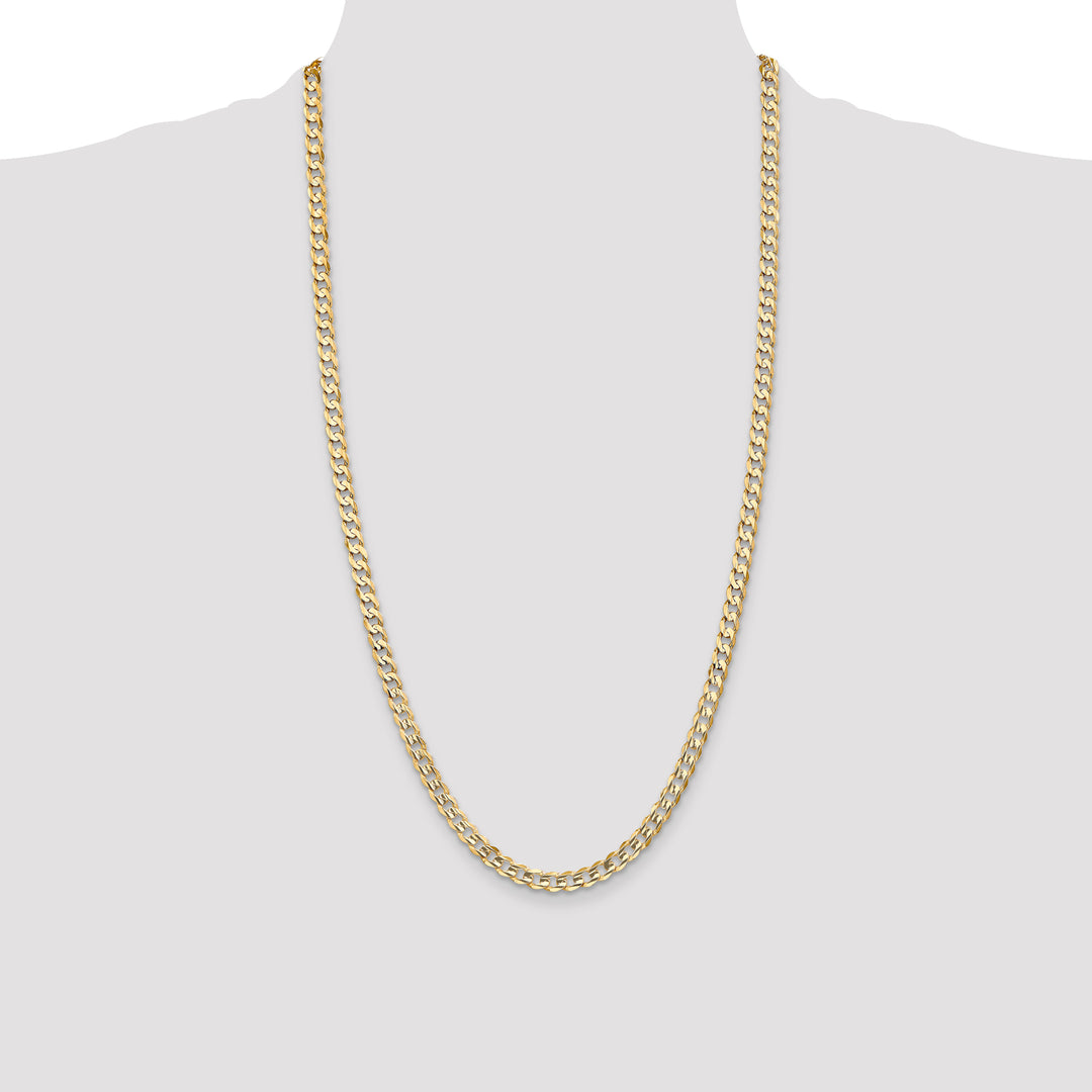 14k 5.25mm Open Concave Curb Chain