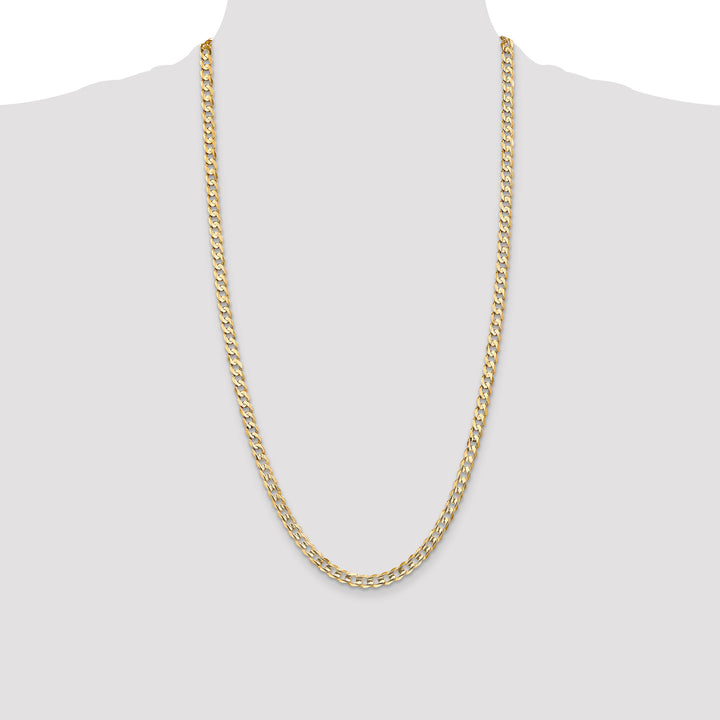14k 5.25mm Open Concave Curb Chain