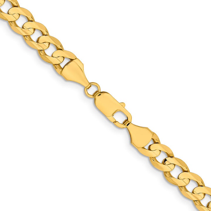 14k 8.5mm Open Concave Curb Chain