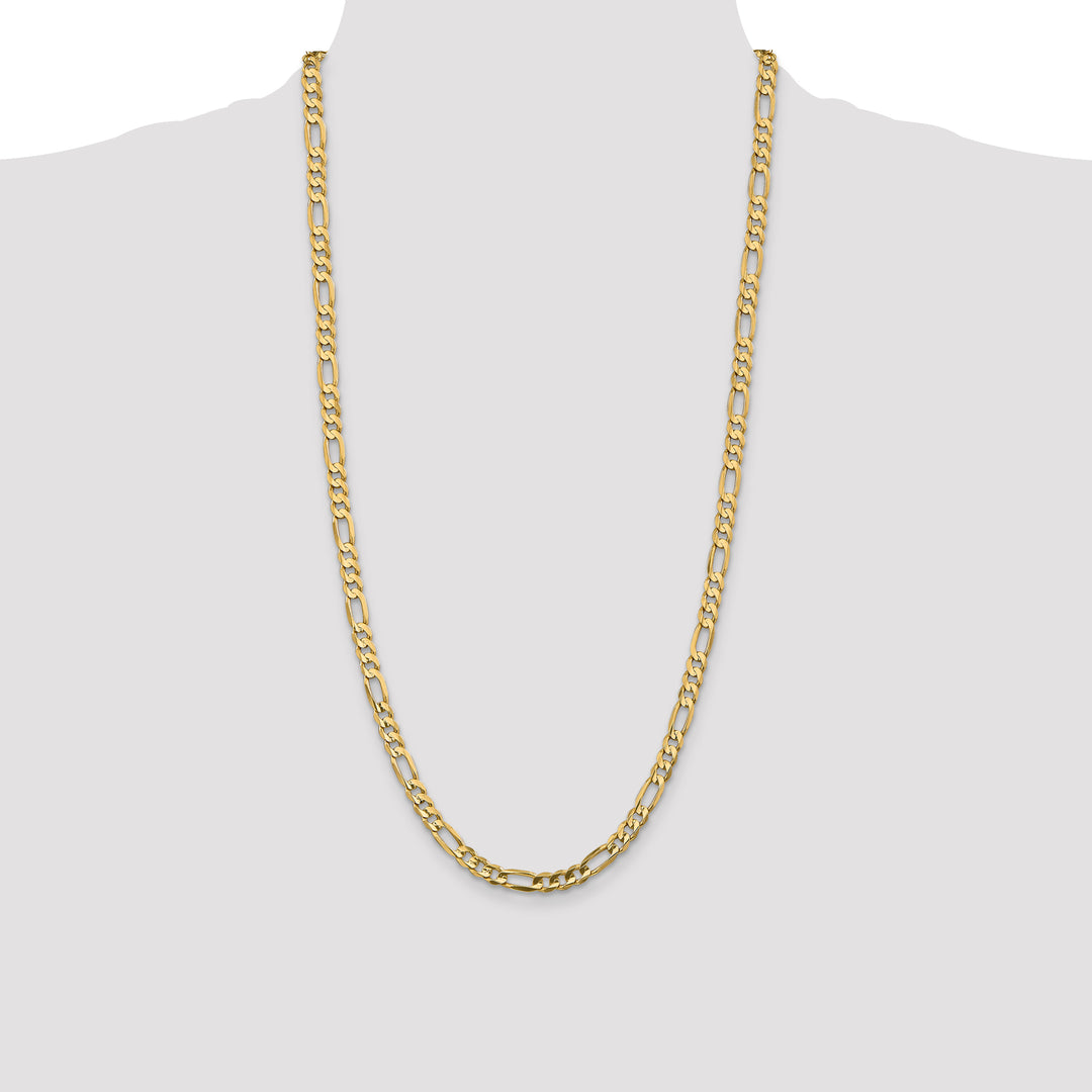 14k 5.5mm Concave Open Figaro Chain