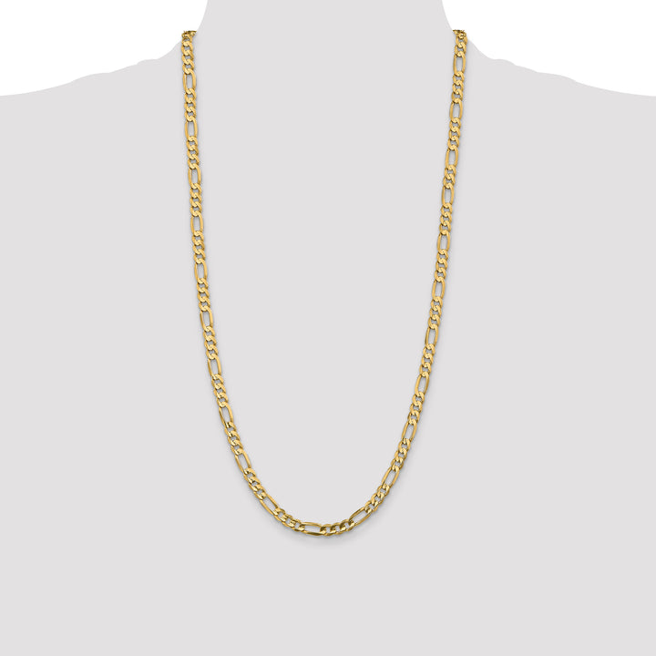 14k 5.5mm Concave Open Figaro Chain