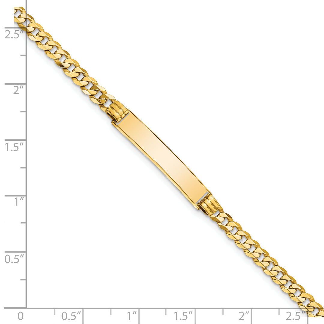 14K Curb Link ID Bracelet