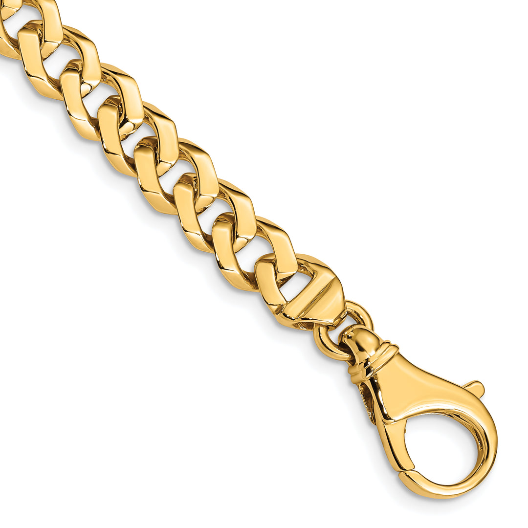 14k 8mm Hand-polished Fancy Link Bracelet