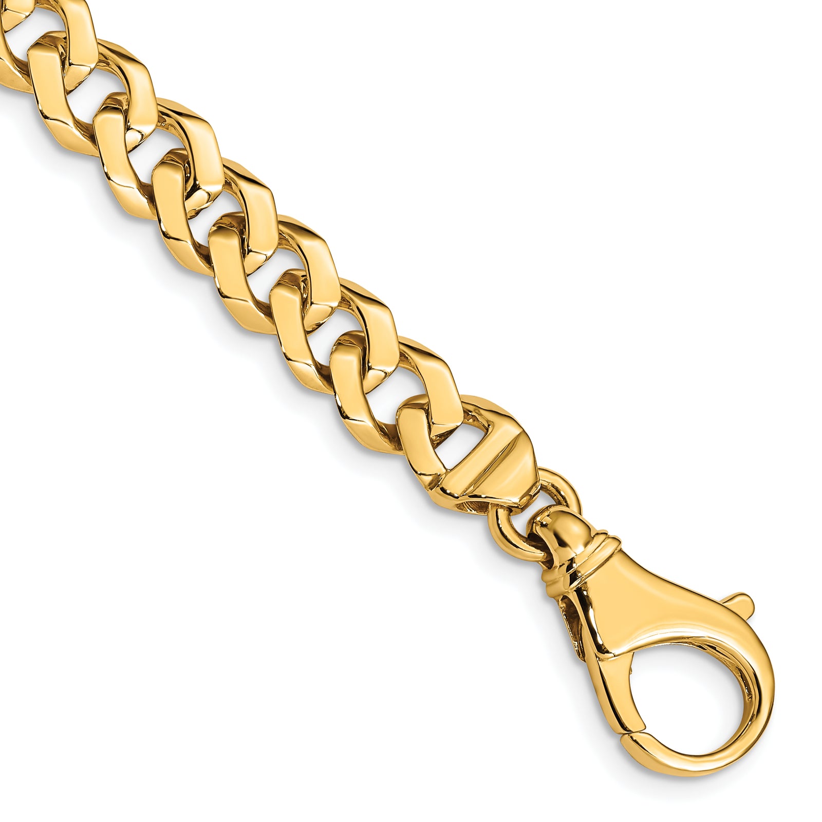 14k 8mm Hand-polished Fancy Link Bracelet