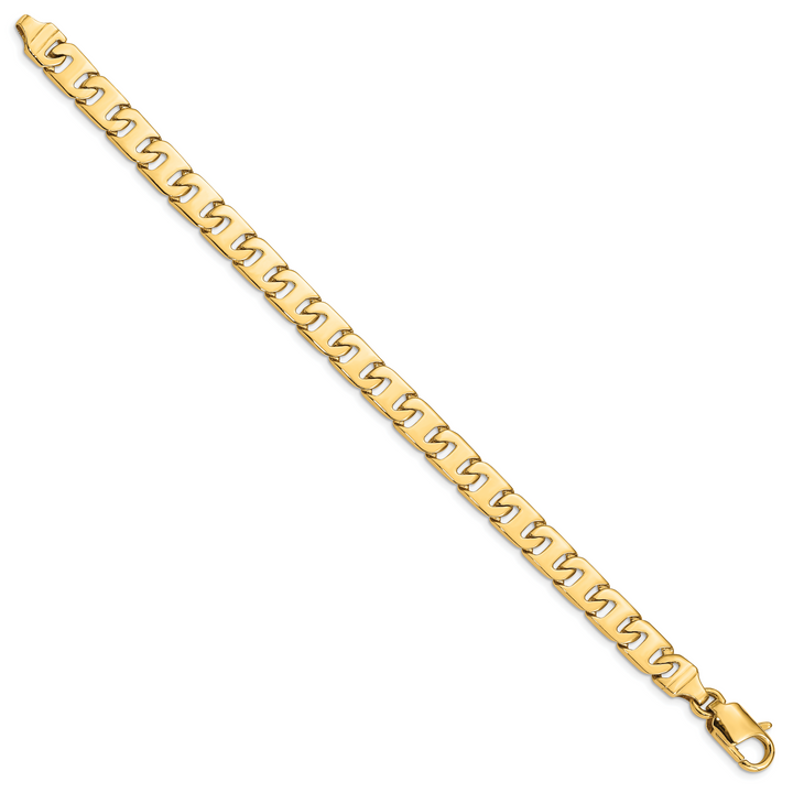 14k 8.3mm Hand-polished Fancy Link Bracelet