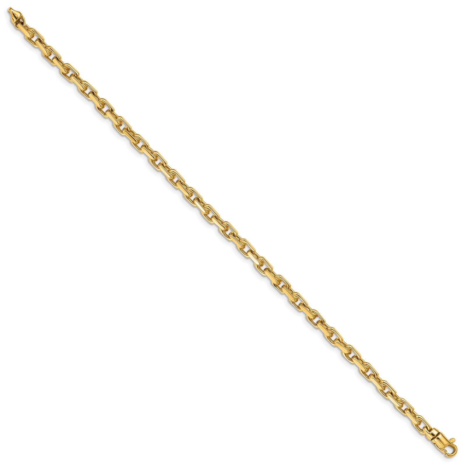 14k 4.2mm Hand-polished Fancy Link Bracelet