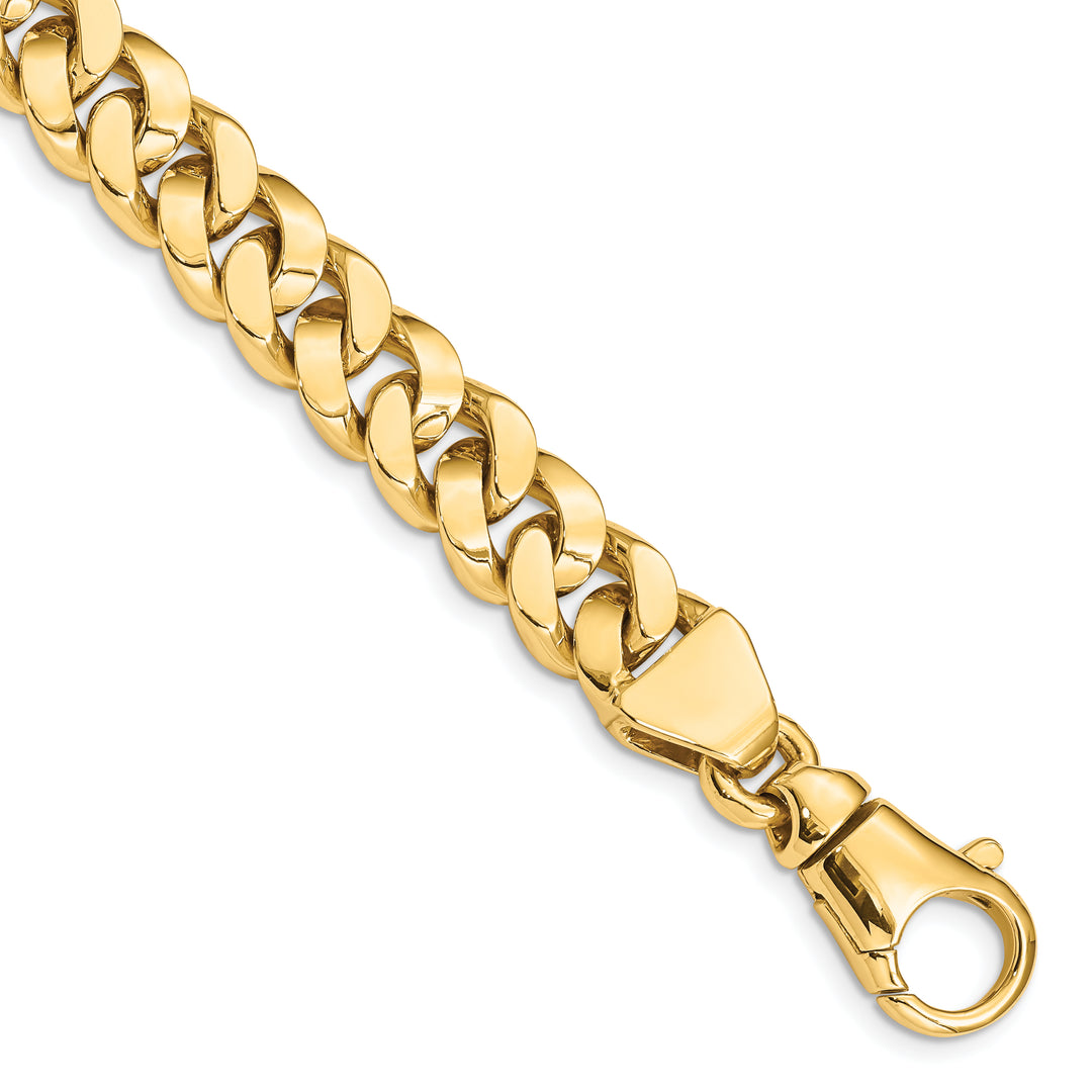 14k 10mm Hand Polished Fancy Link Chain