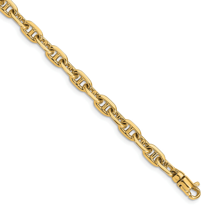 14k 5.1mm Hand-polished Fancy Link Bracelet