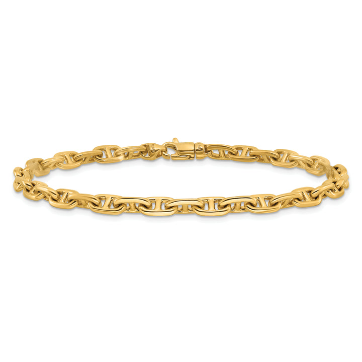 14k 5.1mm Hand-polished Fancy Link Bracelet