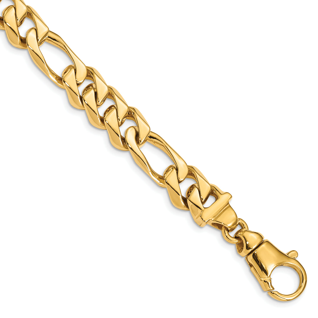 14k 10.9mm Hand Polished Fancy Link Chain