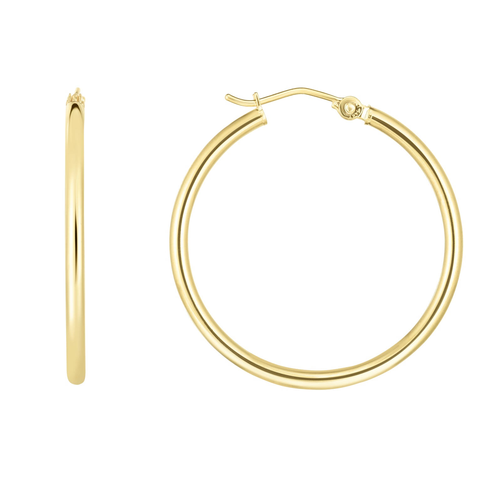 14K Gold 2x30mm Hoops