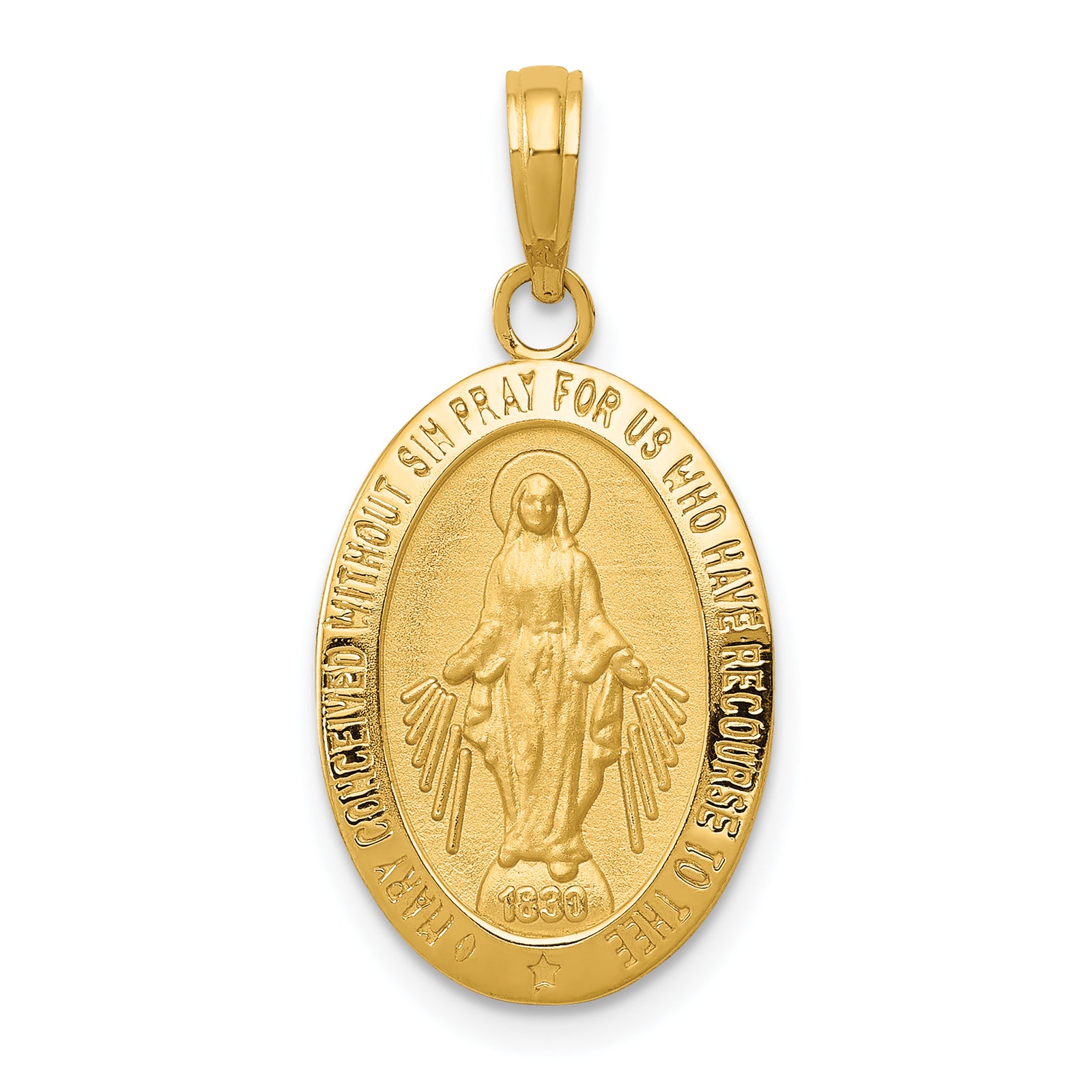 14k Miraculous Medal Pendant