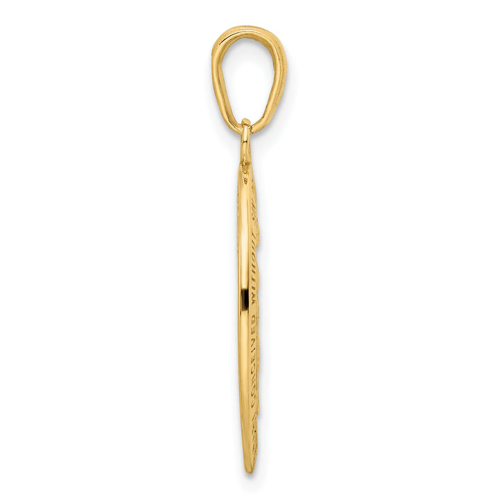14k Red Enameled Miraculous Medal Pendant