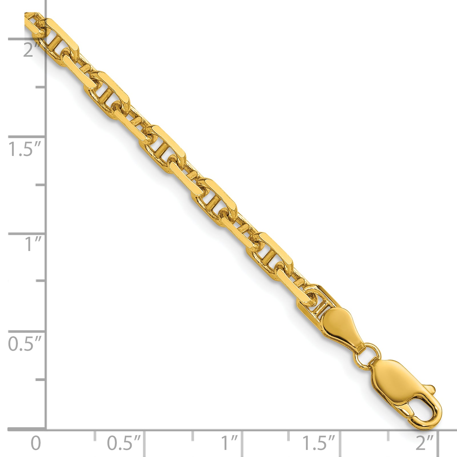 14k 4.1mm D/C Mariner Anchor Chain