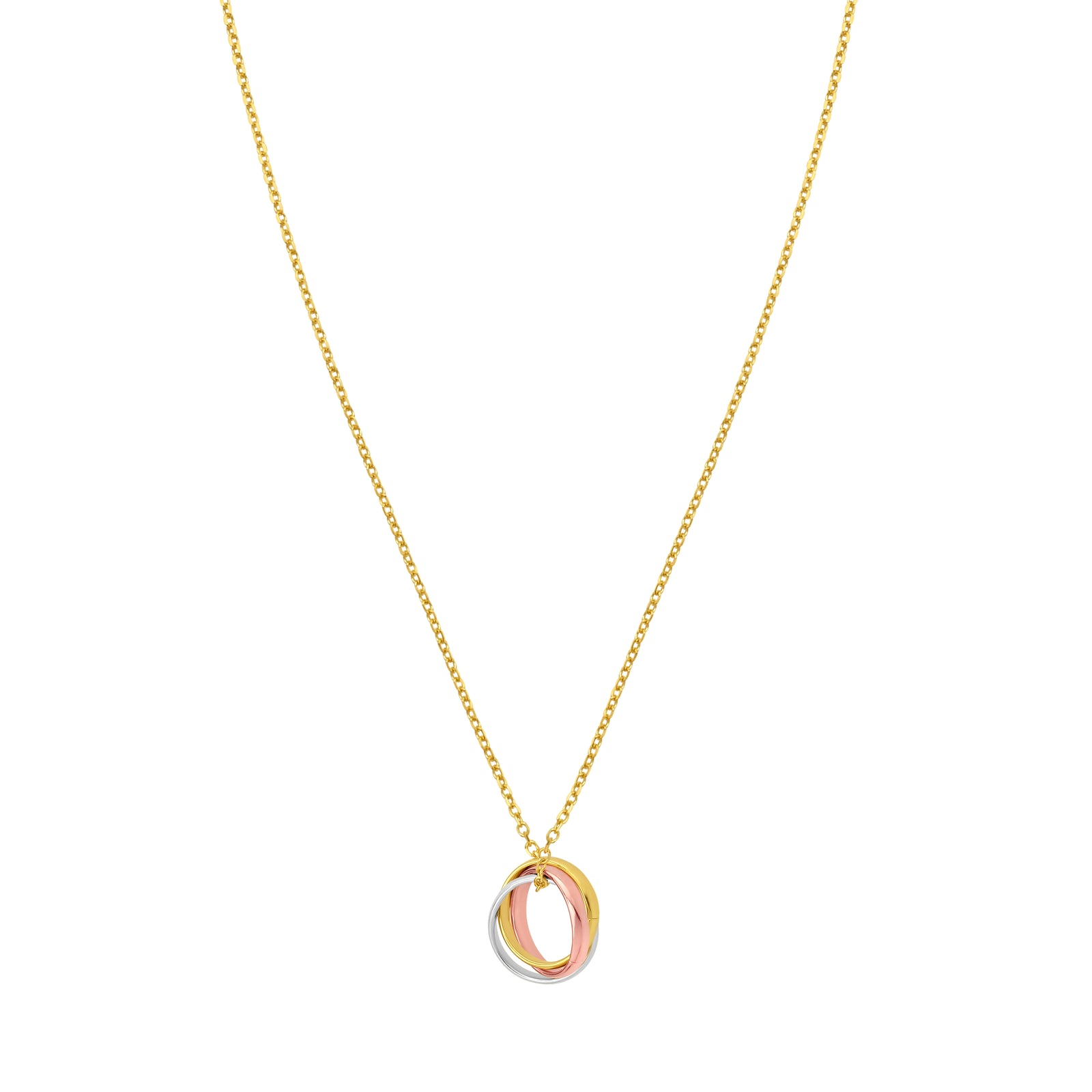 14K Trininty Chain Necklace