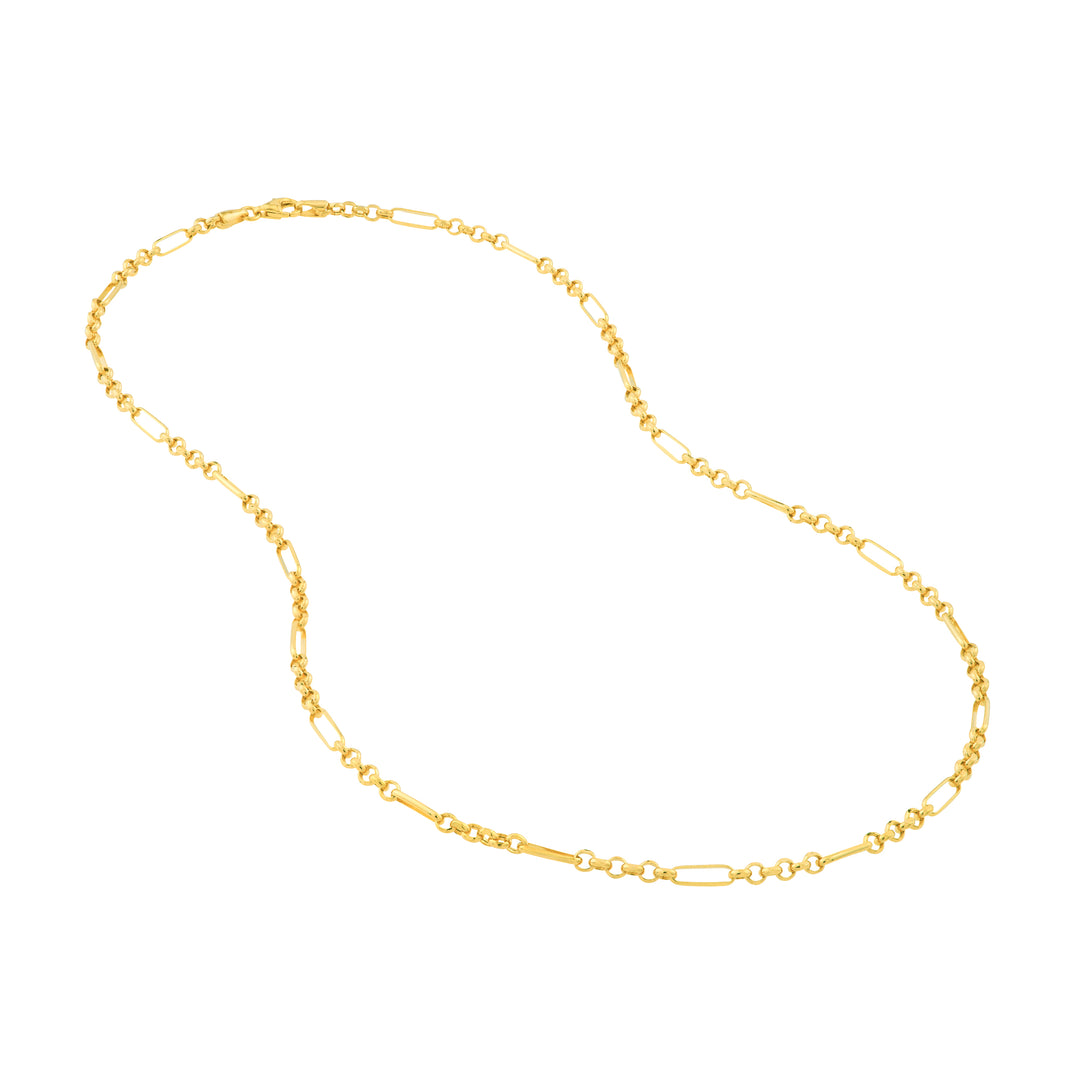 2.80mm Hollow 6+1 Rolo Chain with Pear Shape Lock