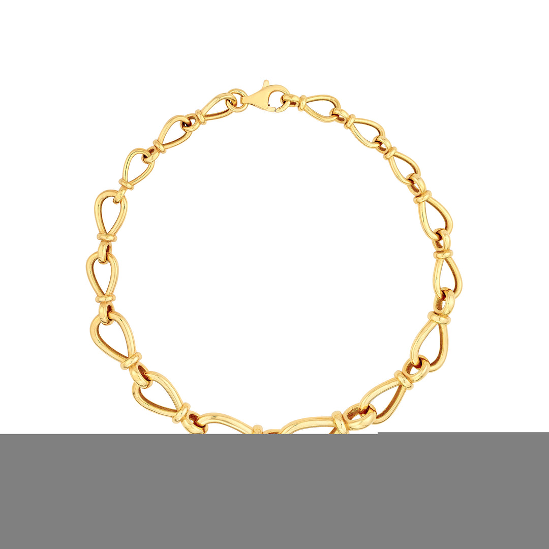 Graduated Teardrop Link Bracelet