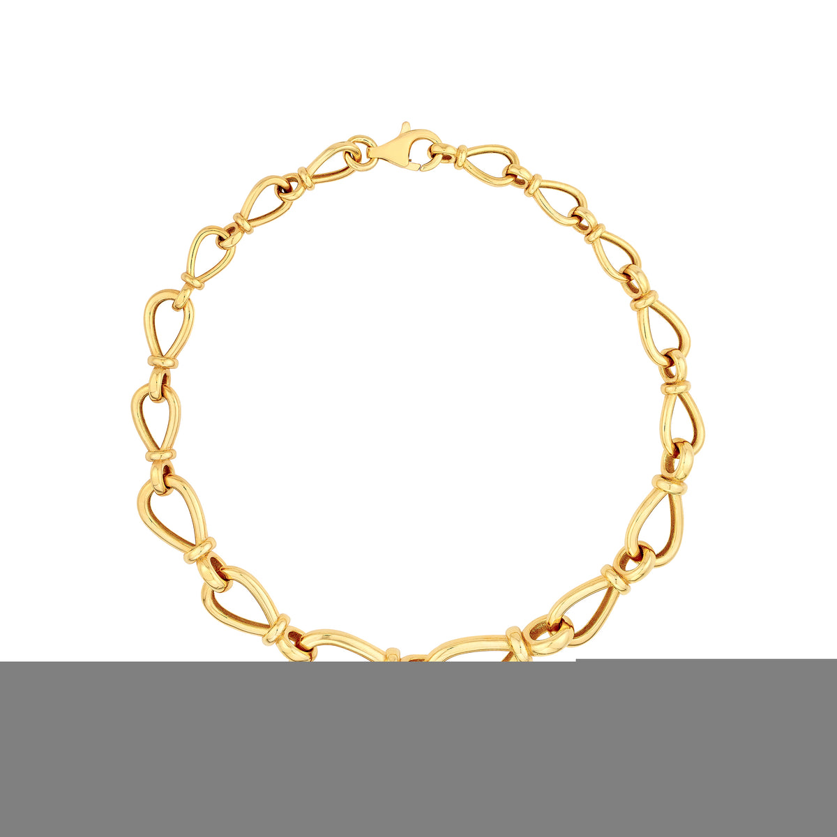 Graduated Teardrop Link Bracelet