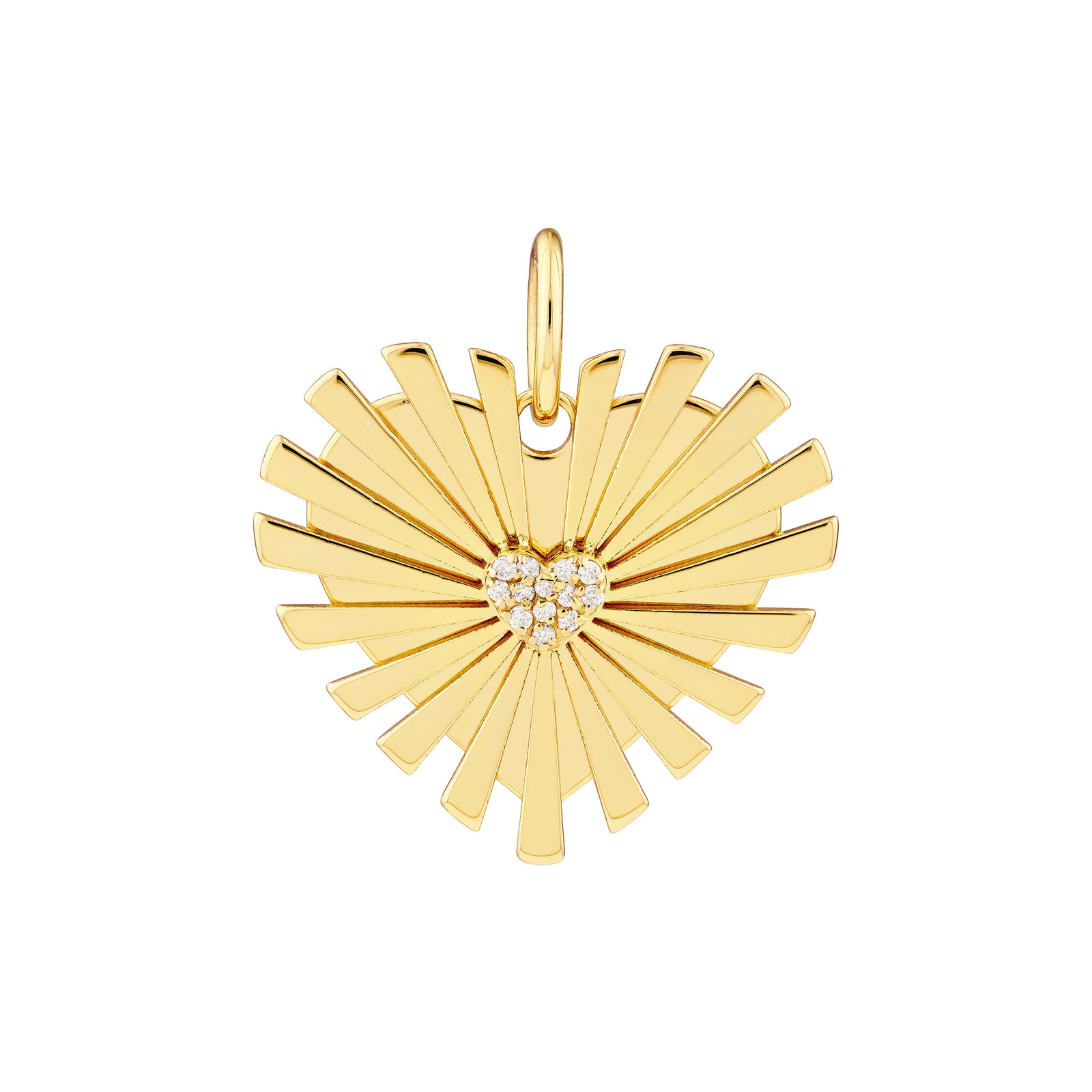 Diamond Radiant Heart Charm
