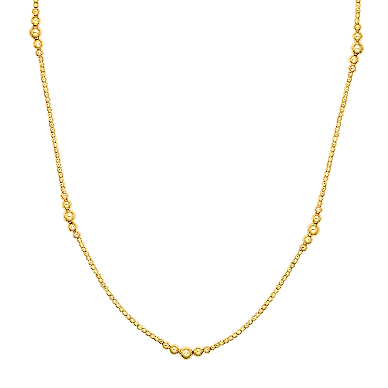 Graduated Bead Station Necklace