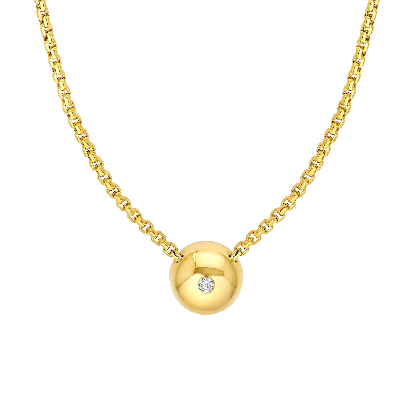 1/10tcw Diamond Bead Pendant Necklace