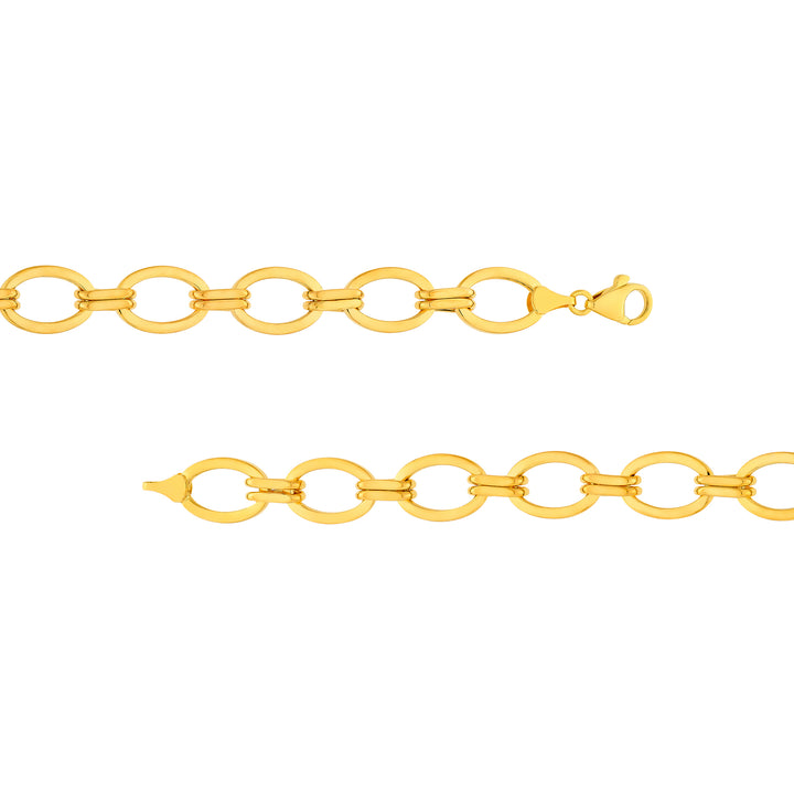 Hollow Oval & Double Link Chain