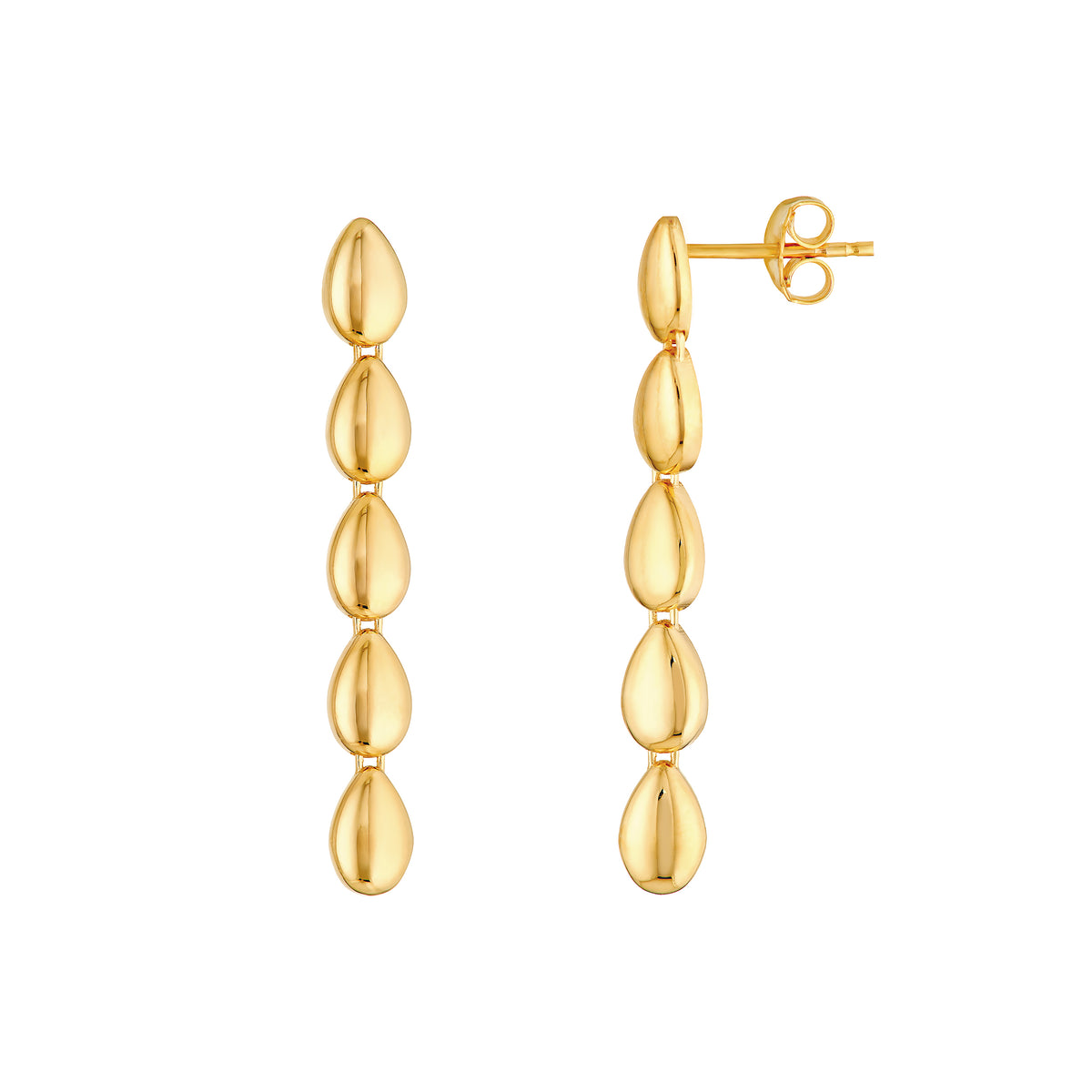 5 Teardrop Link Dangle Earrings