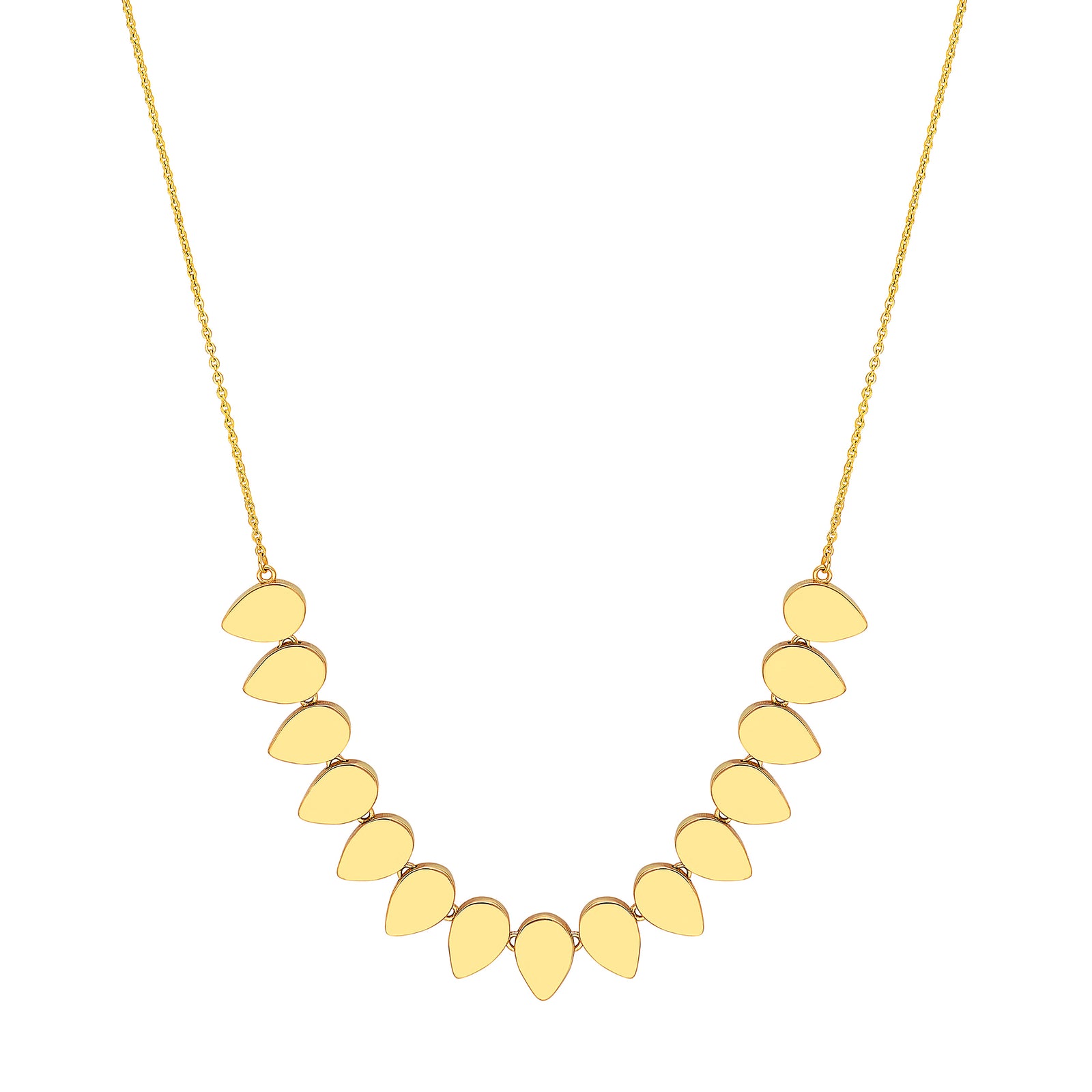 Flat Teardrop Necklace