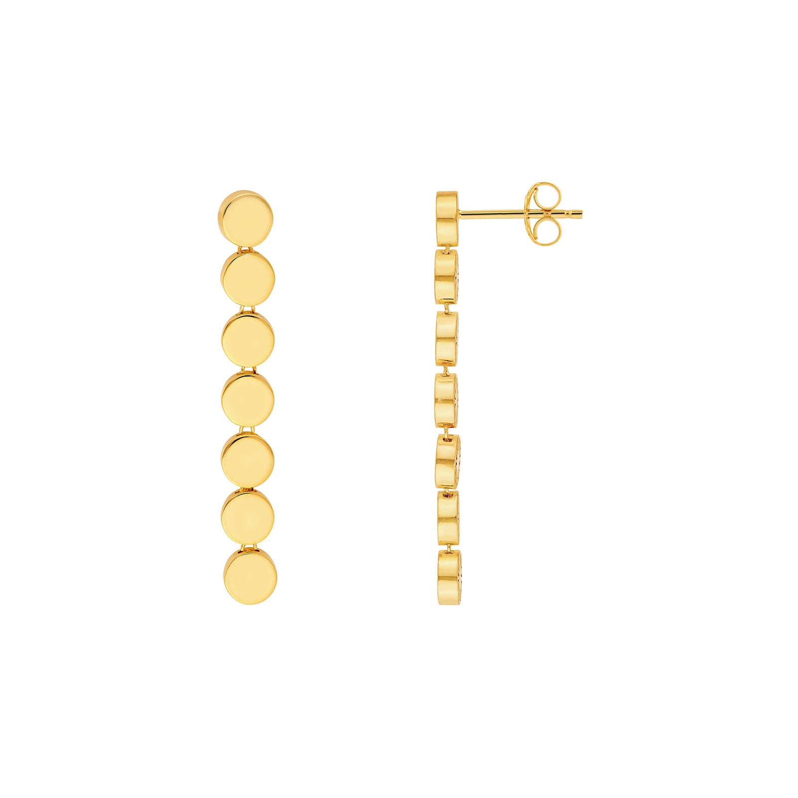Round Discs Dangle Earrings
