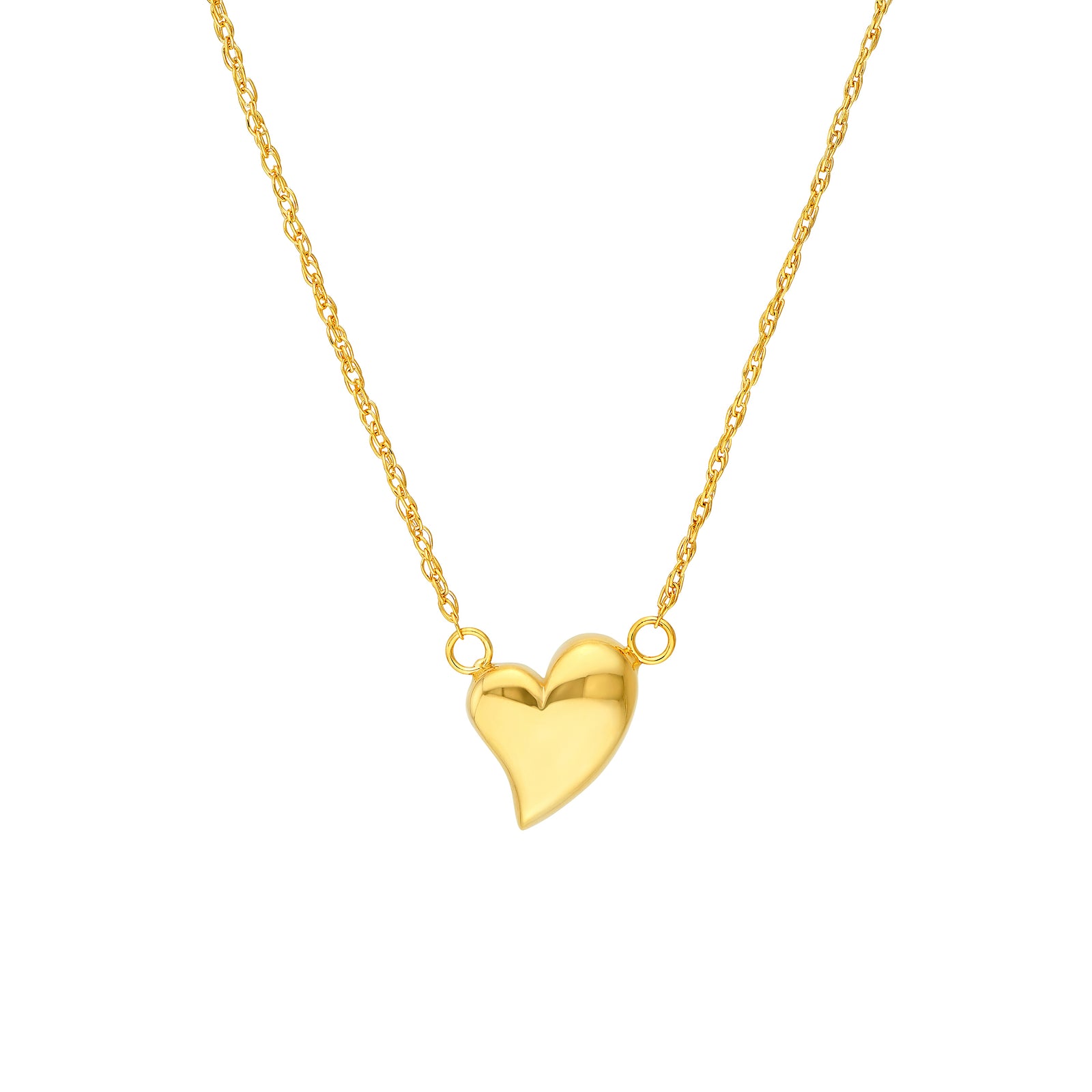 Wavy Puff Heart Rope Necklace