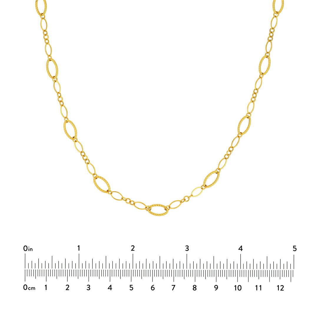 Oval Twisted & Polished Link Chain