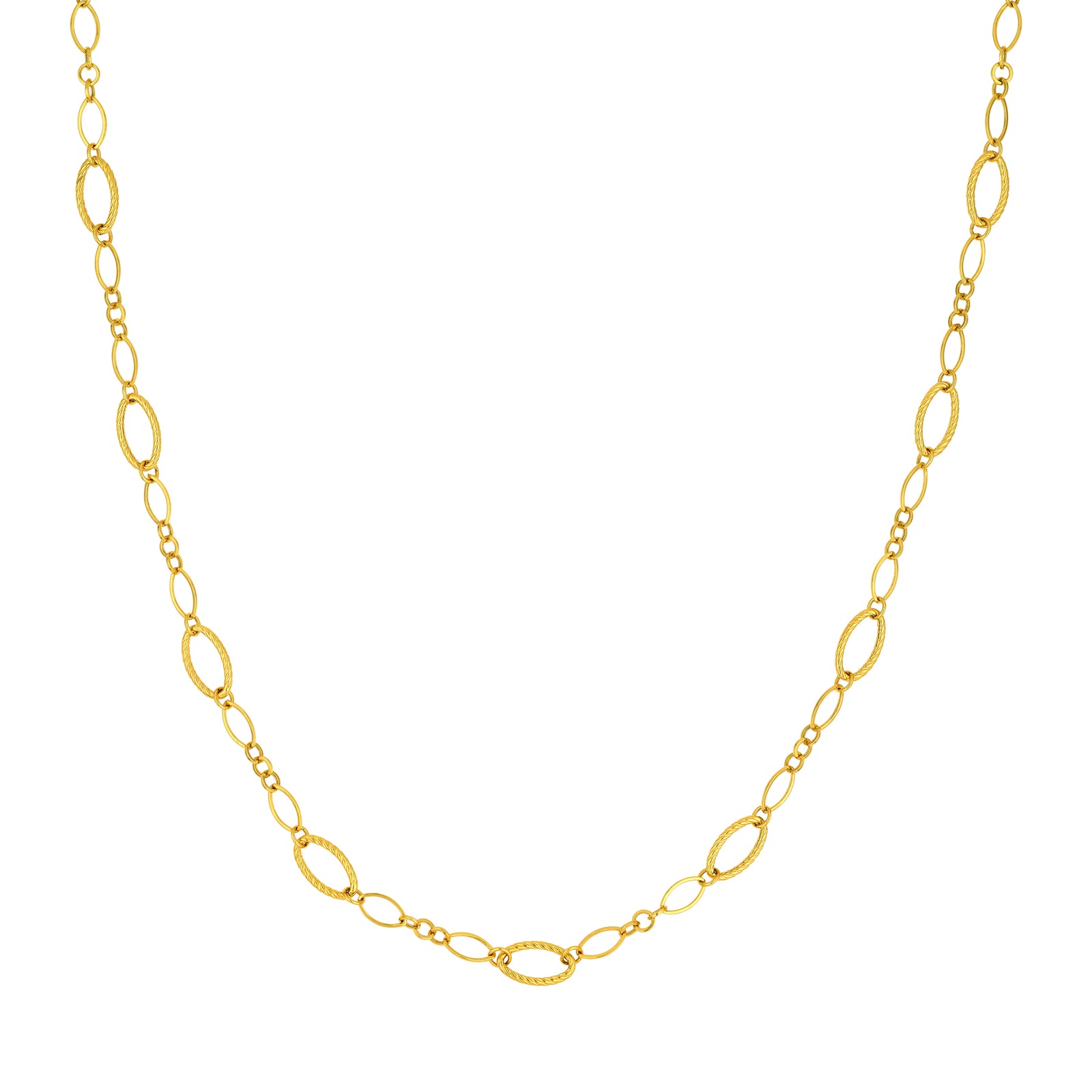 Oval Twisted & Polished Link Chain