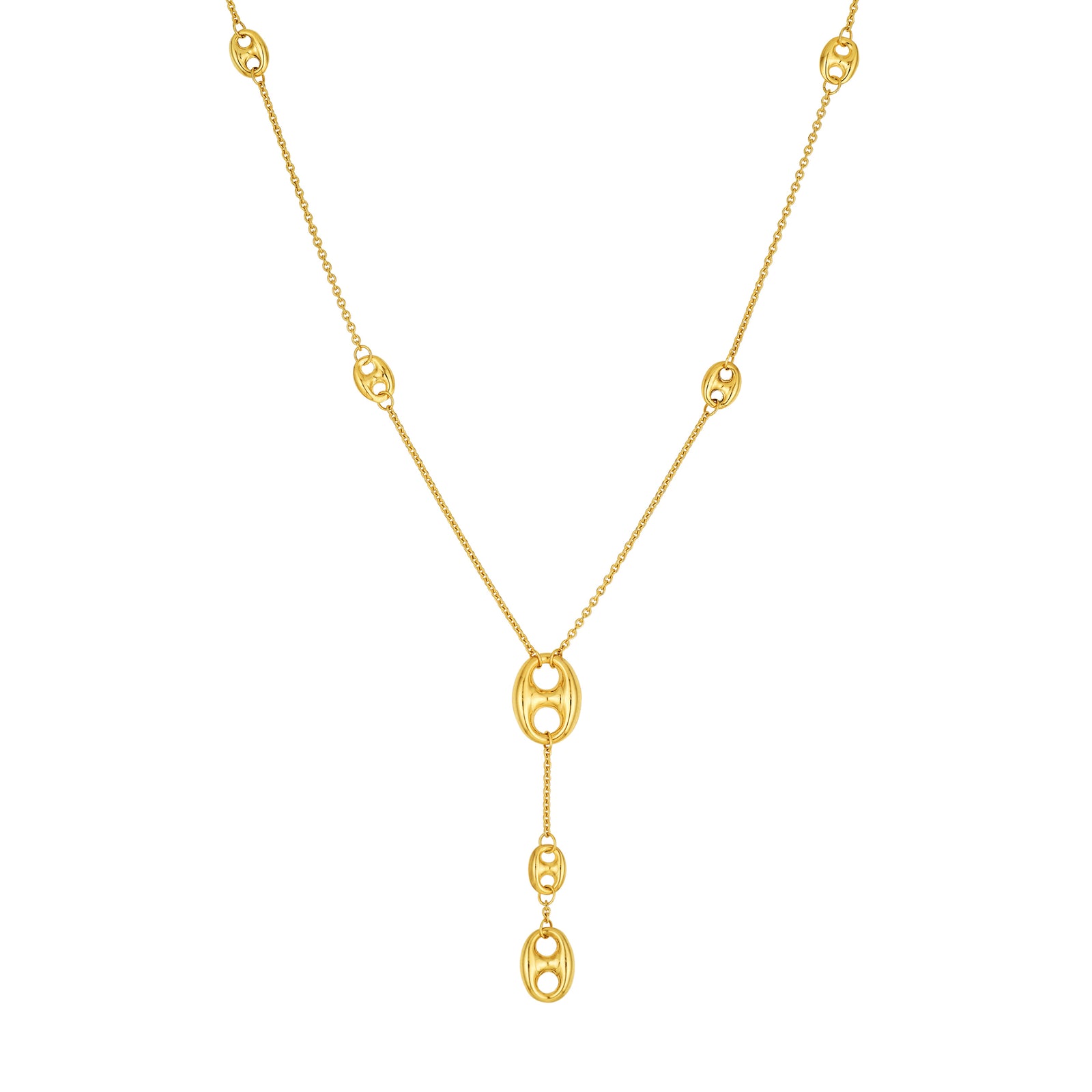 Puff Mariner Lariat Necklace