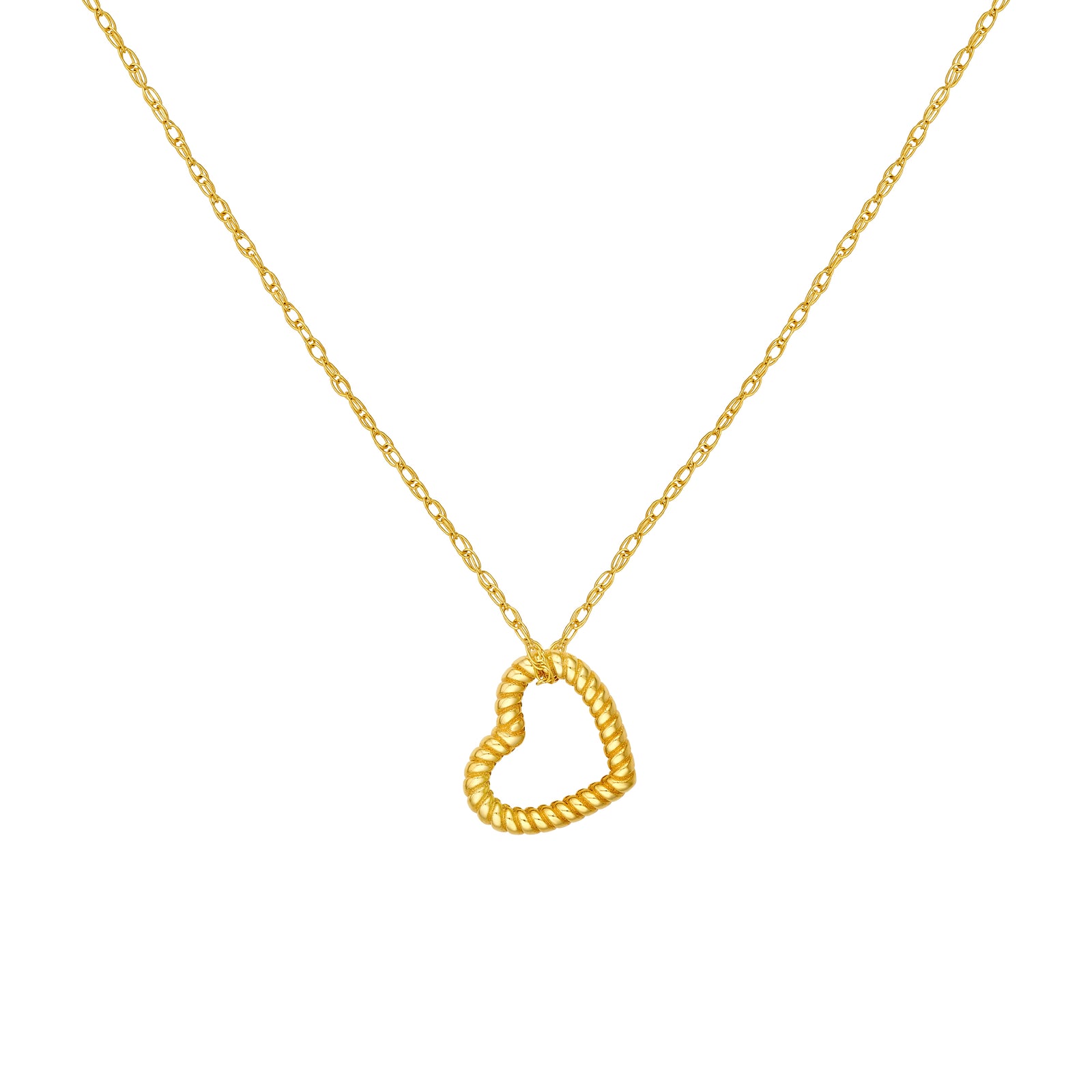 Twist Open Heart Rope Necklace
