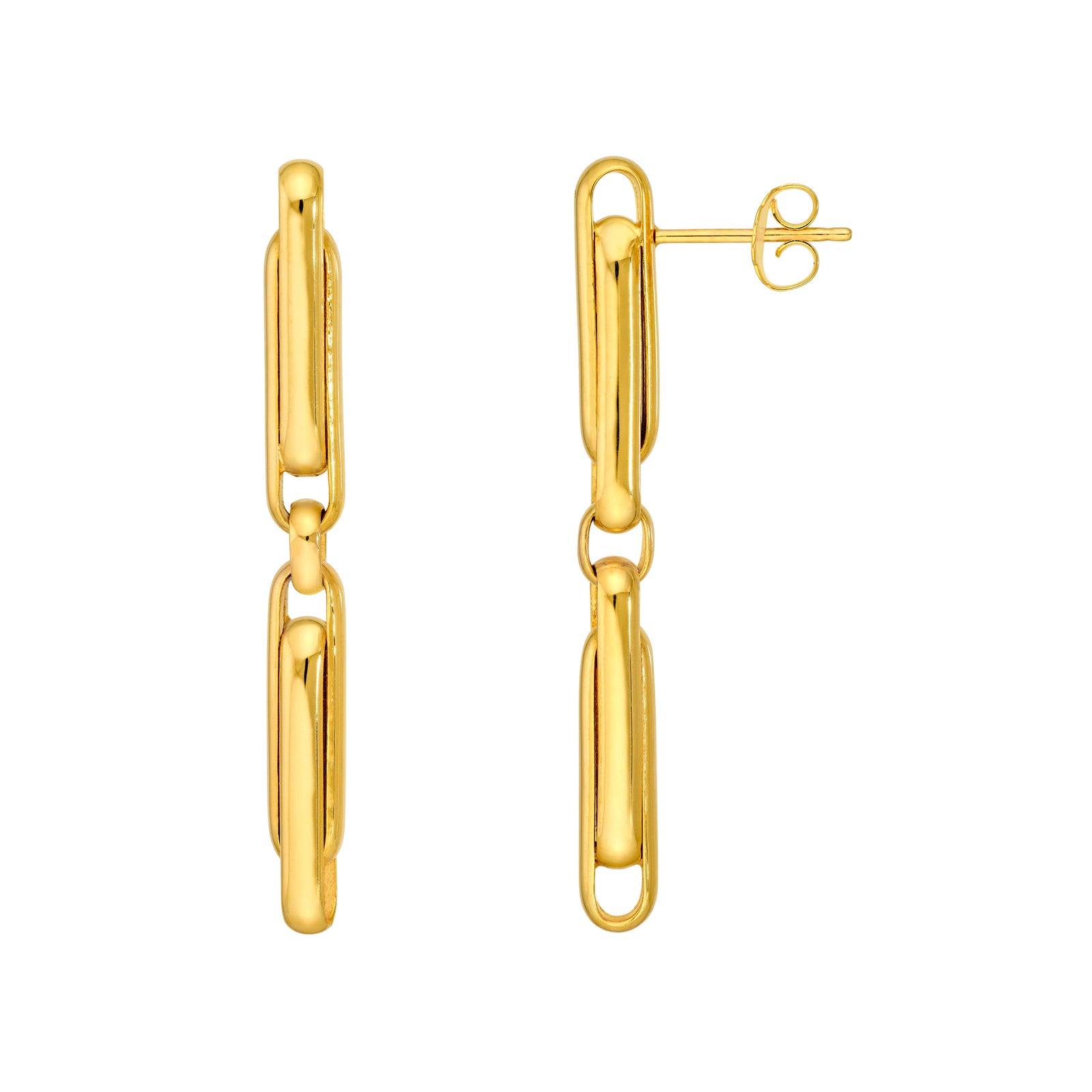 Double Interlocking Paper Clip Earrings
