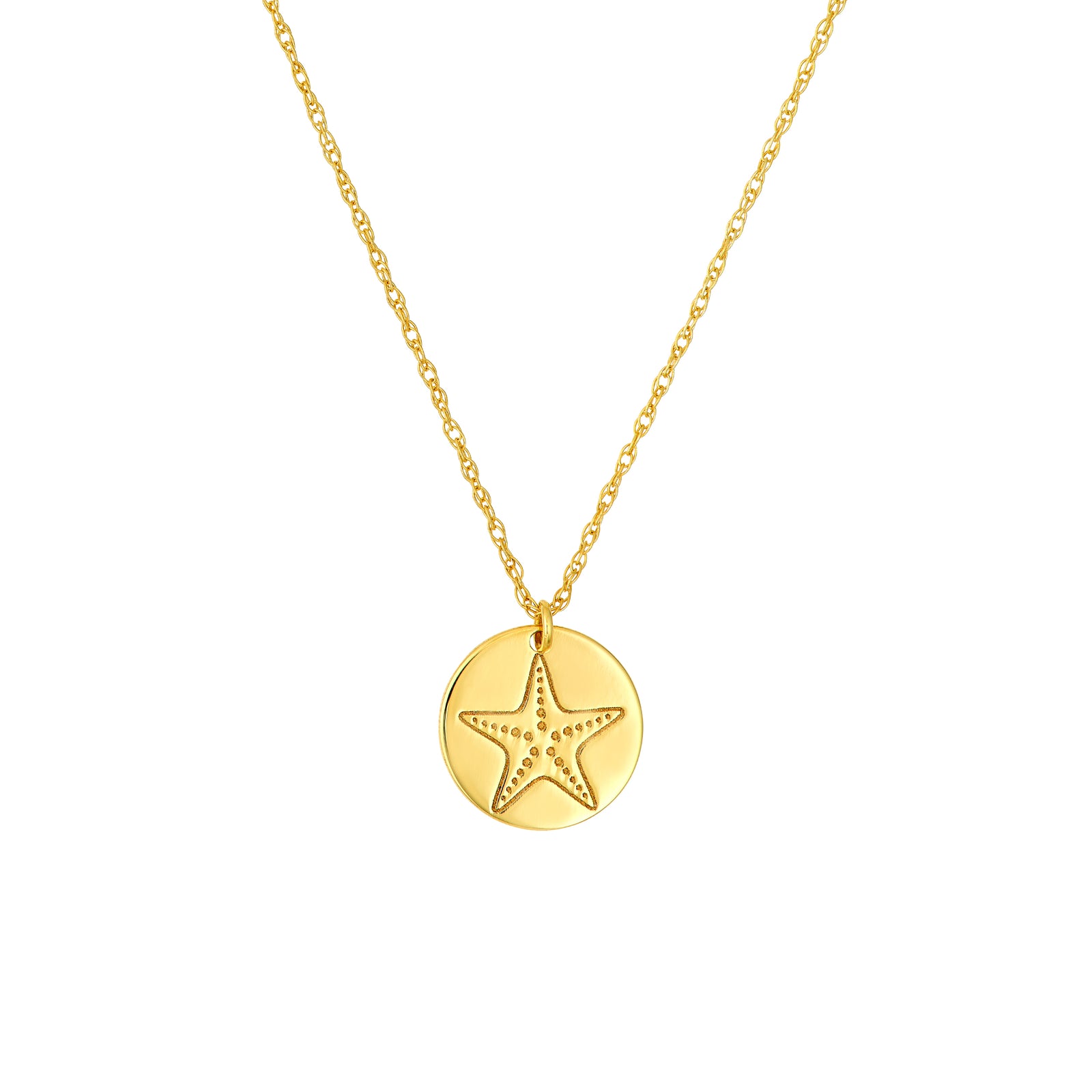 So You Starfish Disc Necklace