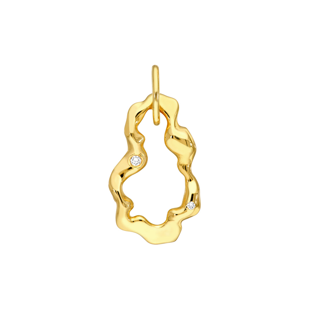 Diamond Organic Oval Pendant