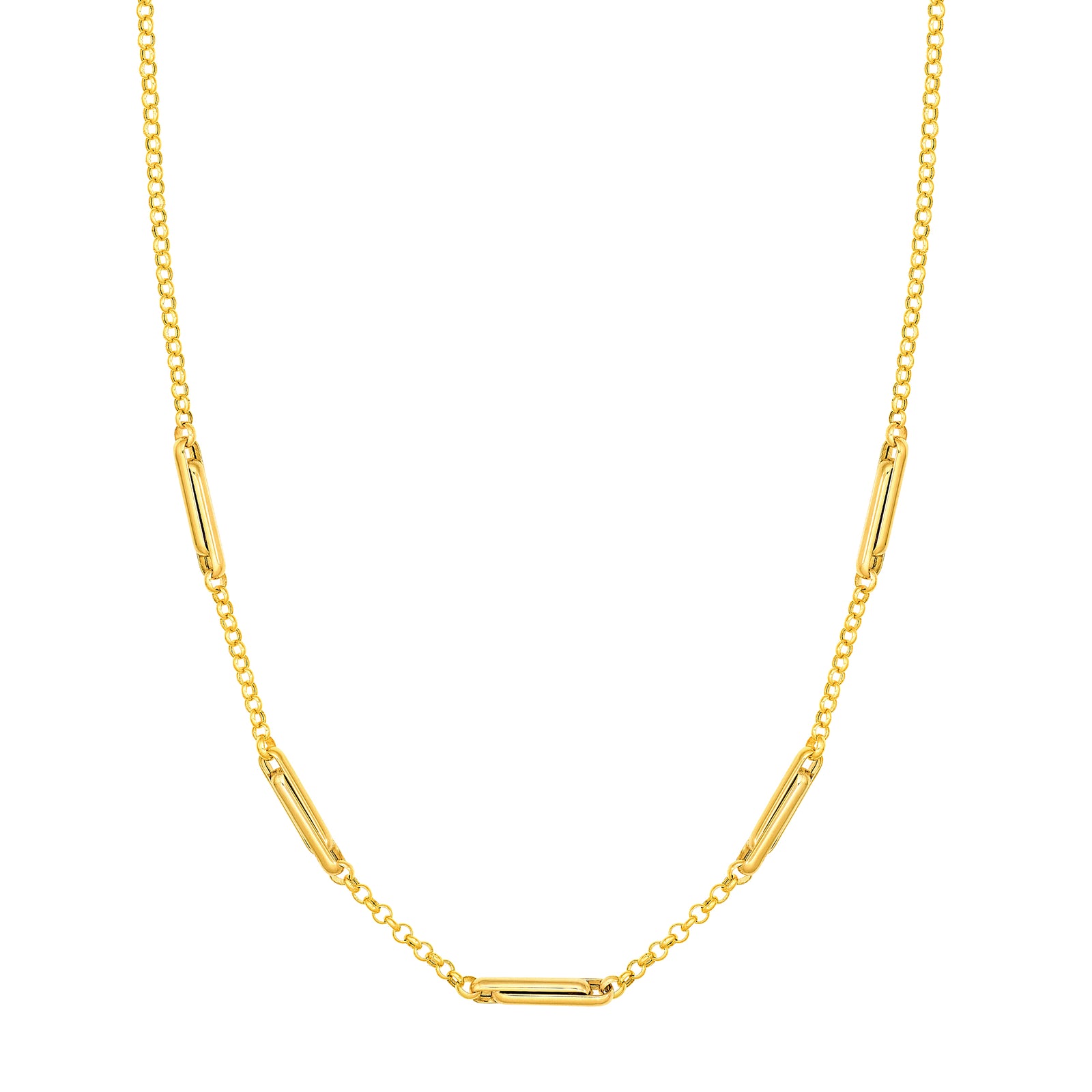 Interlocking Paper Clip Station Necklace