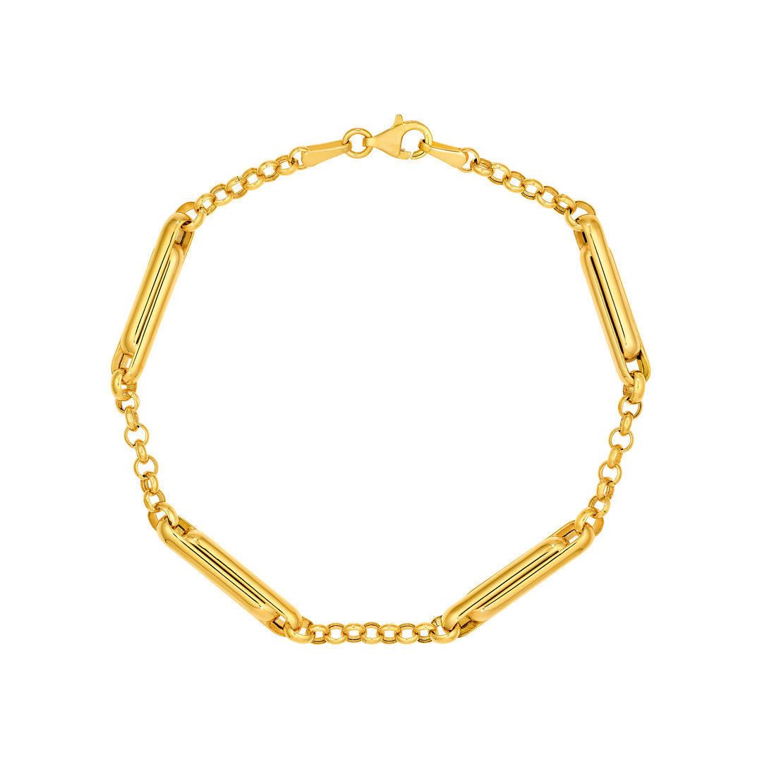 Interlocking Paper Clip Rolo Bracelet