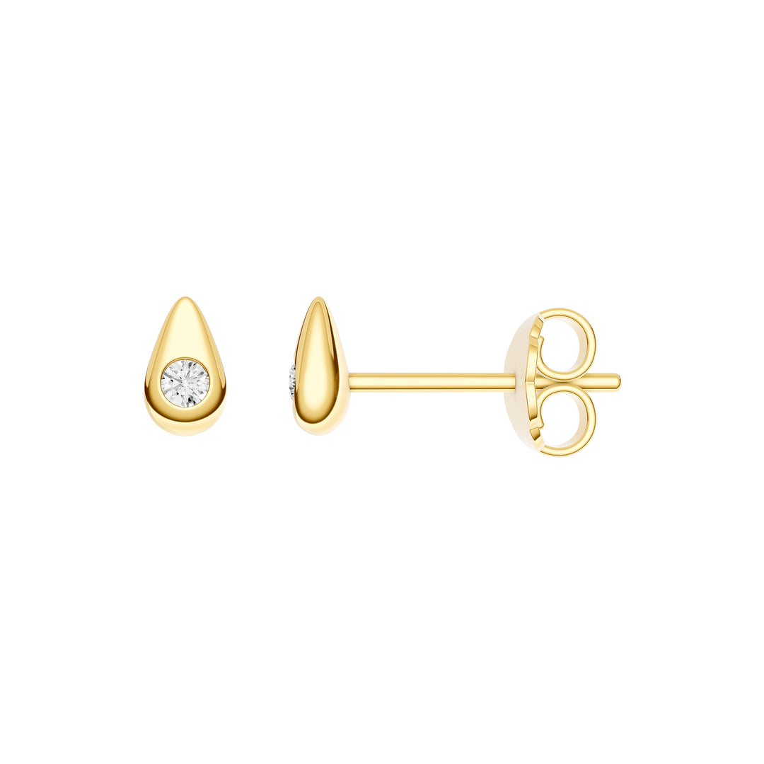 1/20tcw Dia Teardrop Stud Earrings