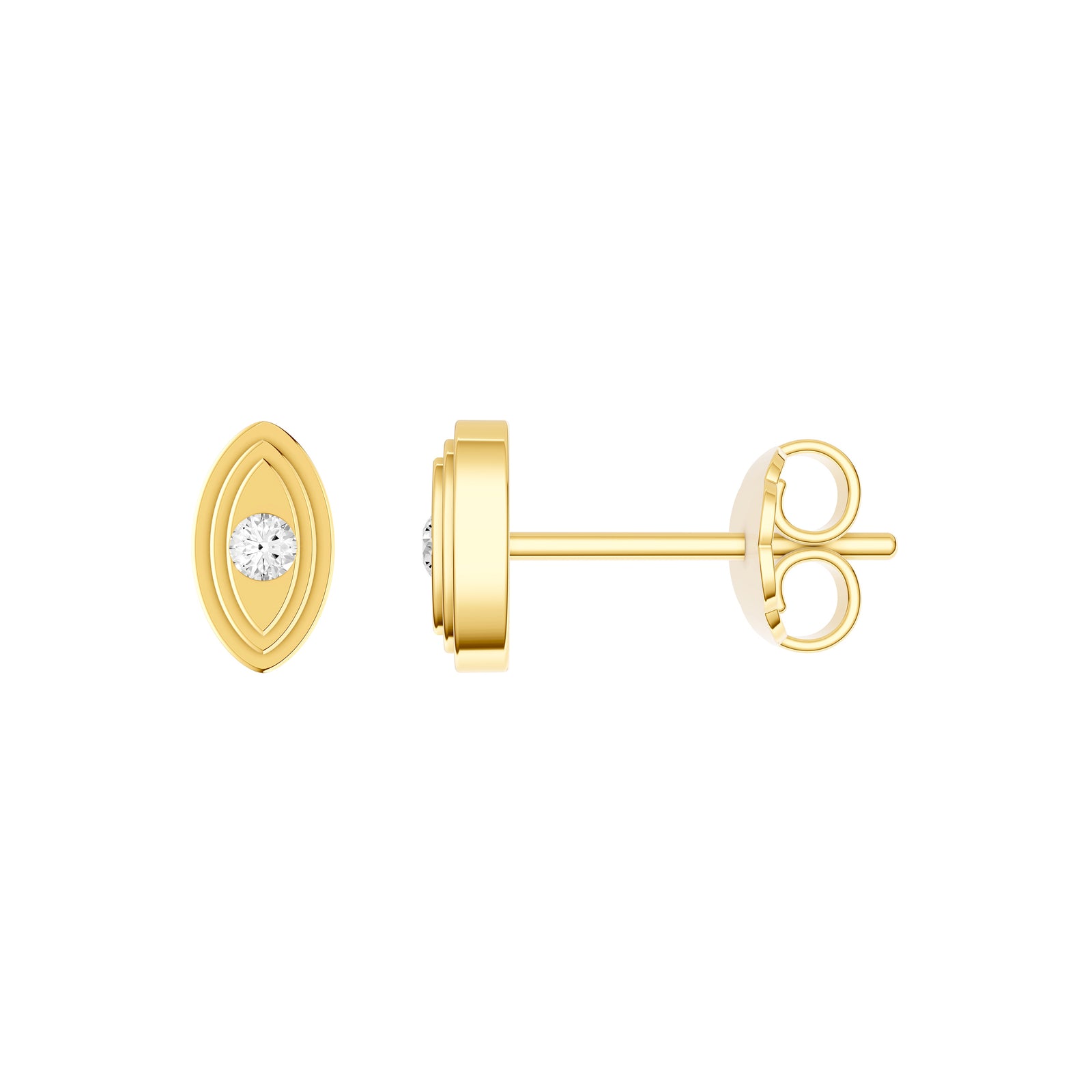 1/20tcw Diamond Marquise Shape Stud Earrings