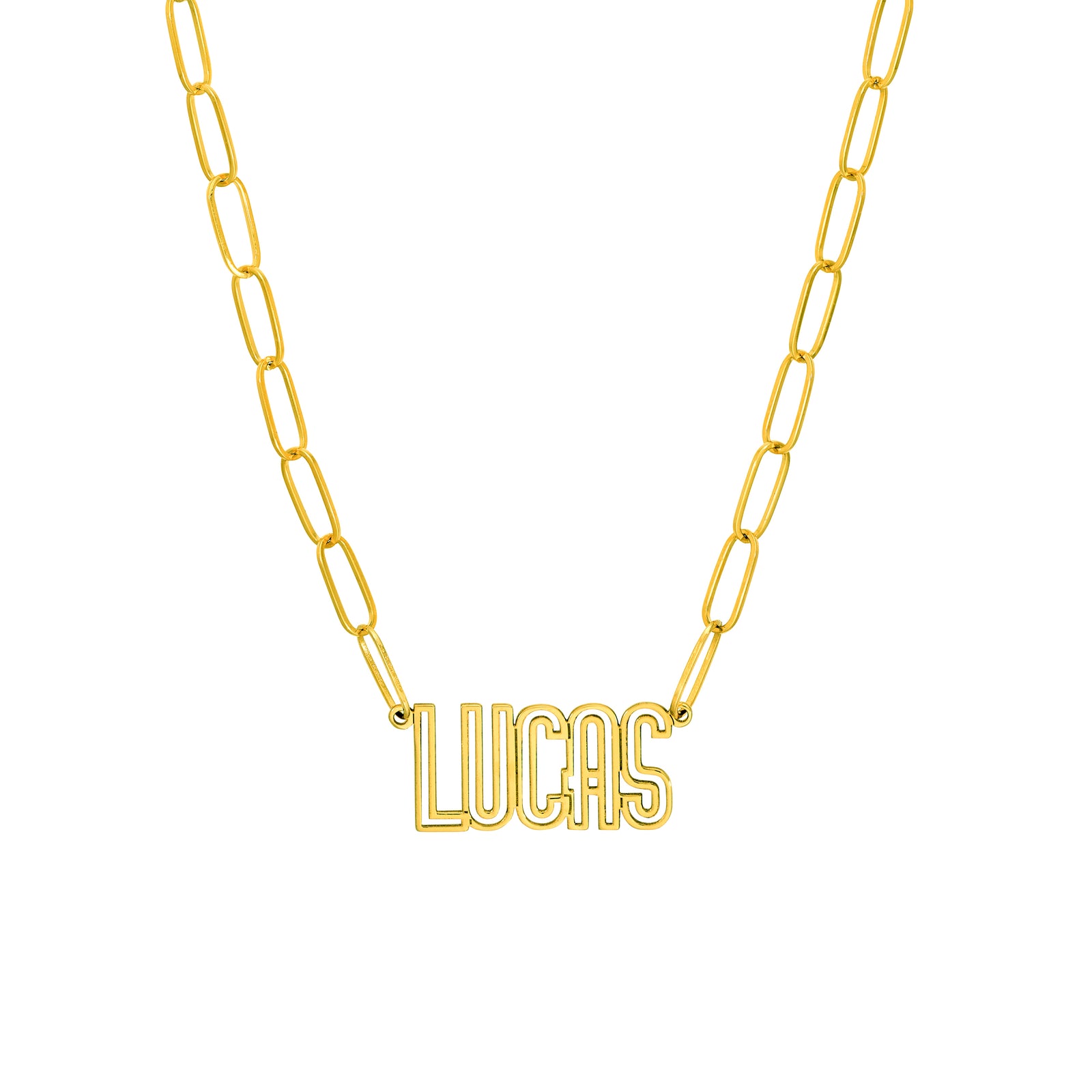 9mm Cut-Out Nameplate Necklace