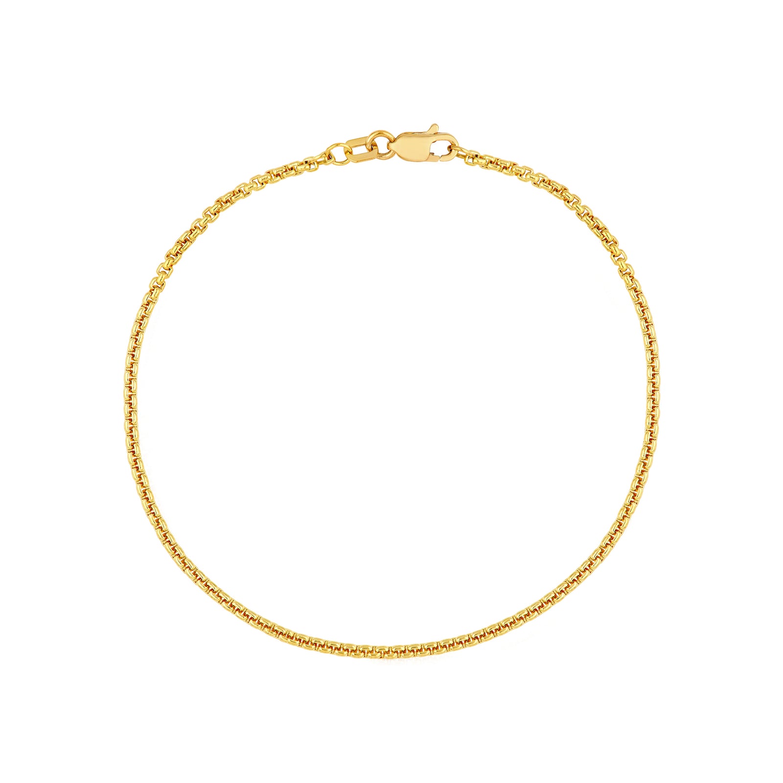1.75mm Solid Round Box Chain with Lobster Lock