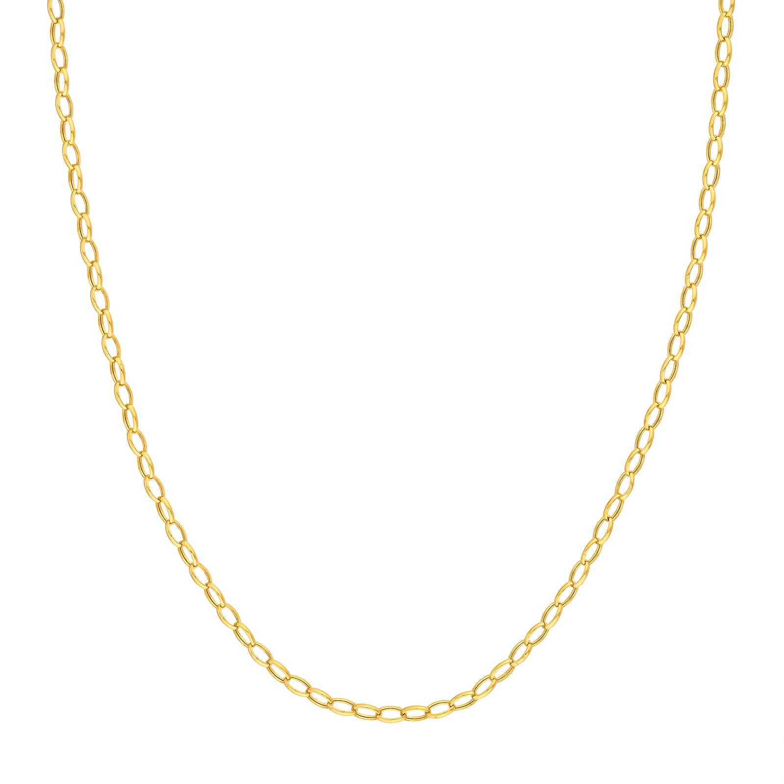 3.50mm Hollow Oval Rolo Forzentina Chain