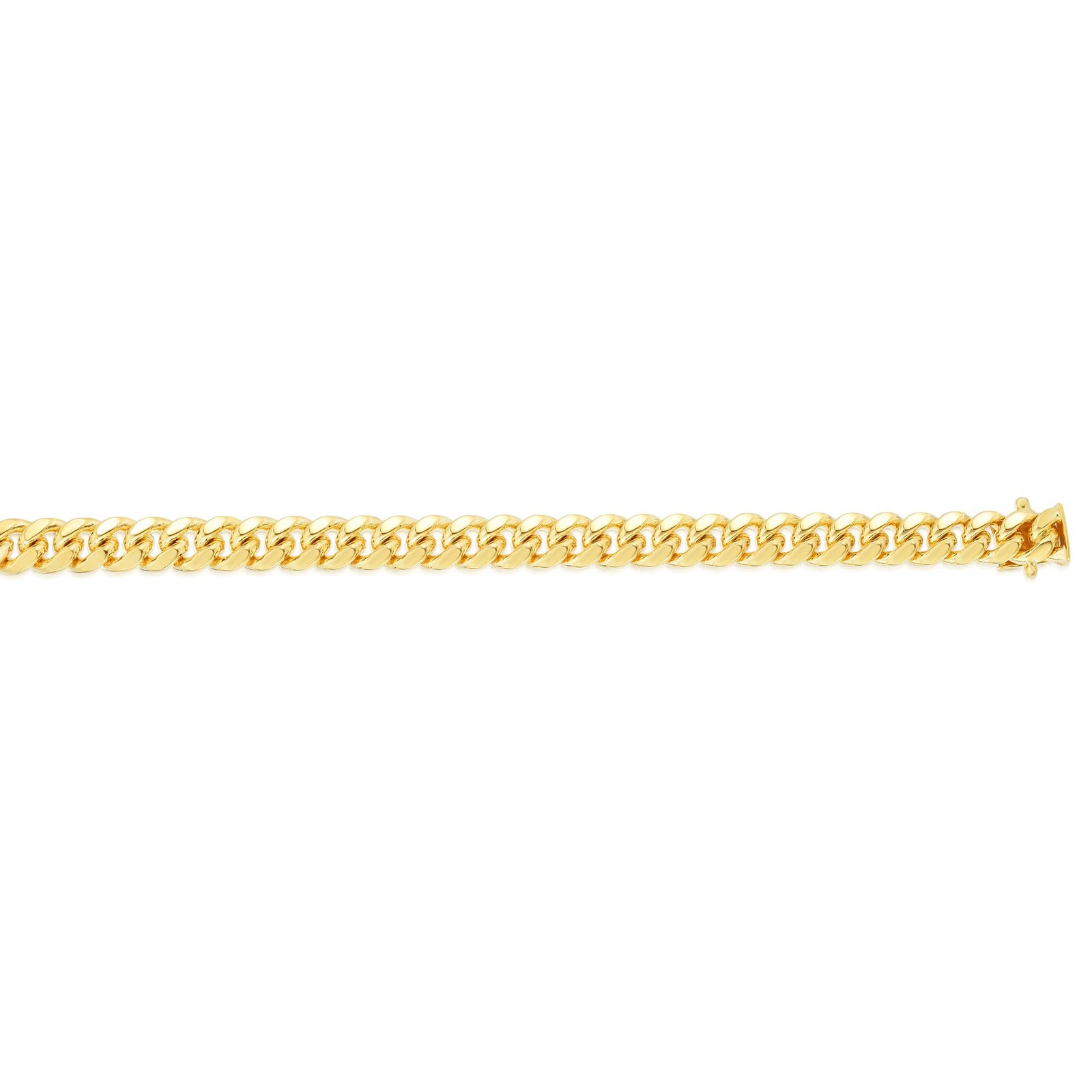 14K Gold 9"" 7.1mm Classic Miami Cuban