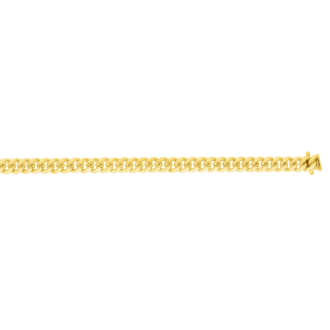 14K Gold 8.5"" 10.1mm Classic Miami Cuban