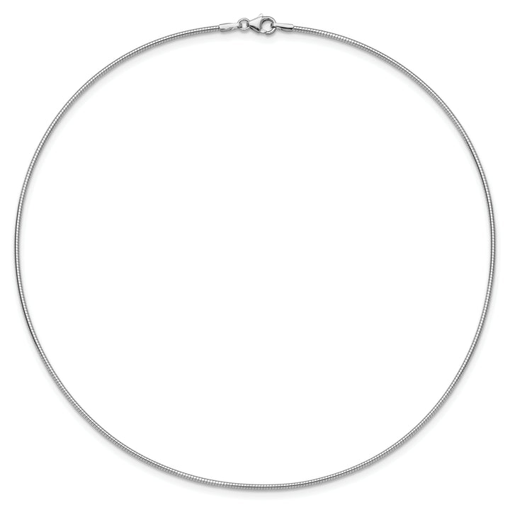 14K White Gold 1.4mm Round Omega