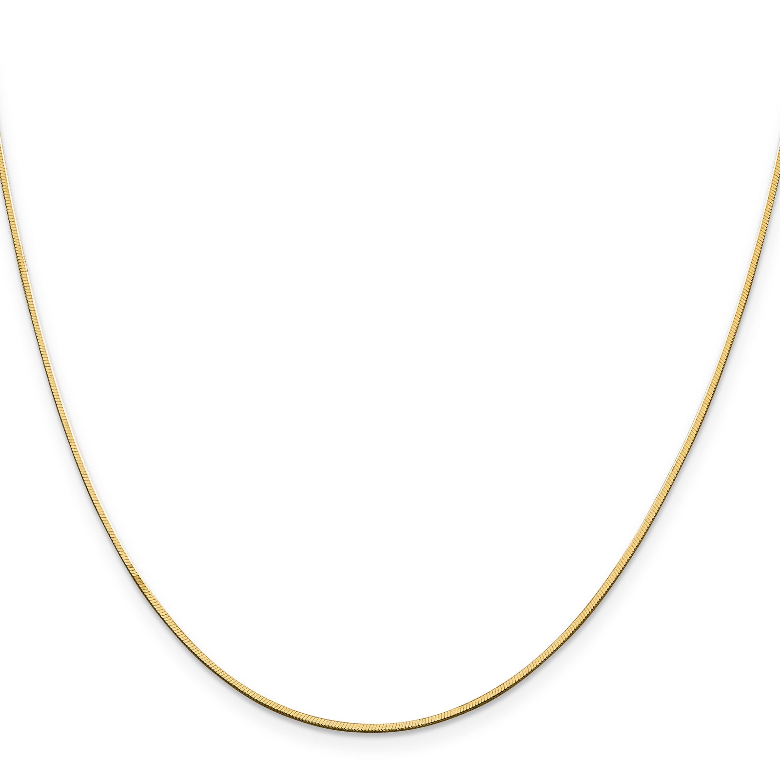 14k 1mm Octagonal Snake Chain